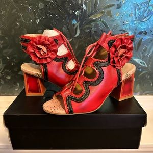 L’Artiste by Spring Step Alejandra Red Genuine Leather